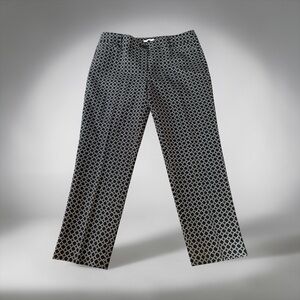 NEW, Dalia, Capri Pants, Black White Geometric Print, Size 10, Stretch